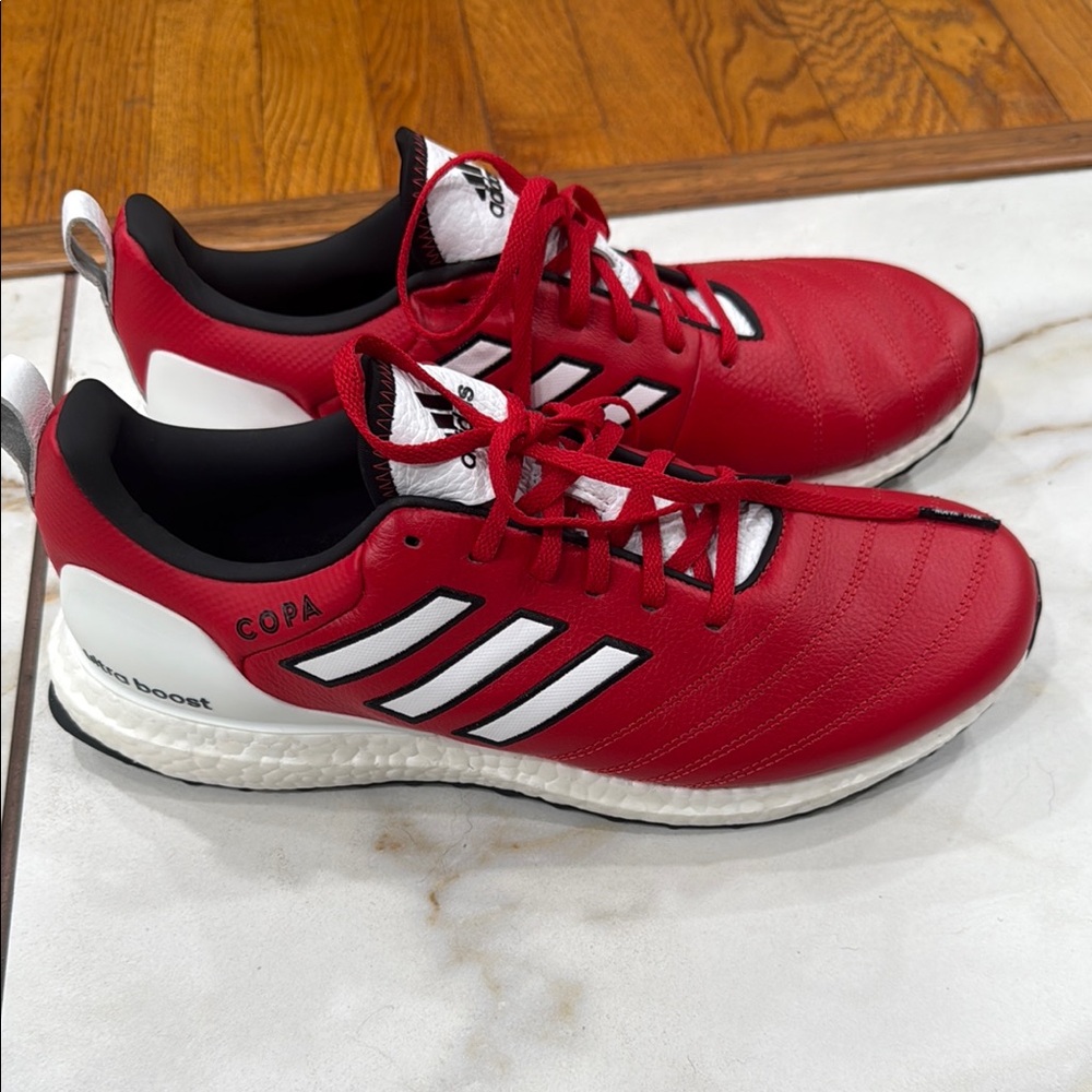Adidas Men's Red and White Ultraboost DNA New York Red Bulls Shoes
